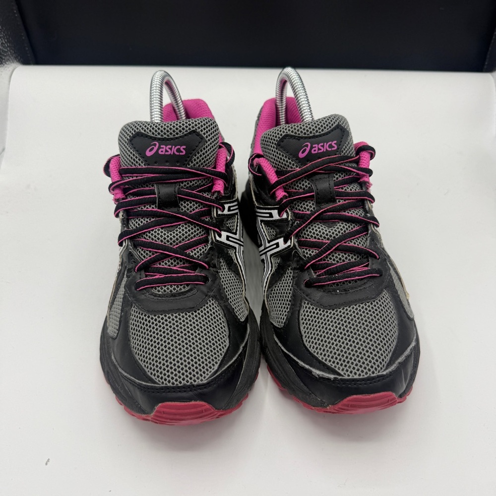 ASICS GLS Gray Pink Lace Up Active Athletic Running Sneakers 7.5